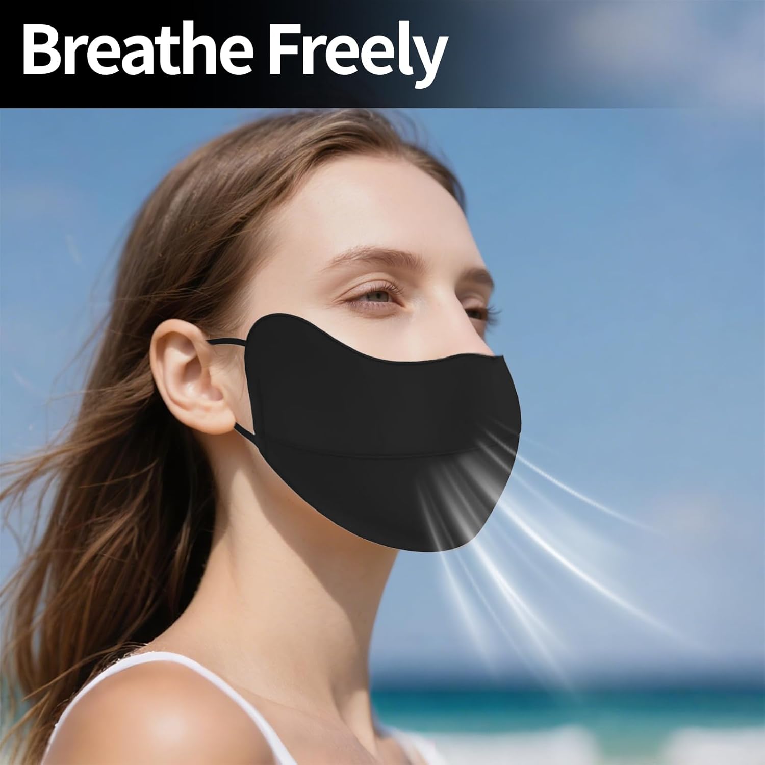 UV Face Mask Sun Protection,UPF 50+Blocks 98% of UVA/UVB Rays,UV Face Mask for Women Washable Reusable(3PCS) - Image 8