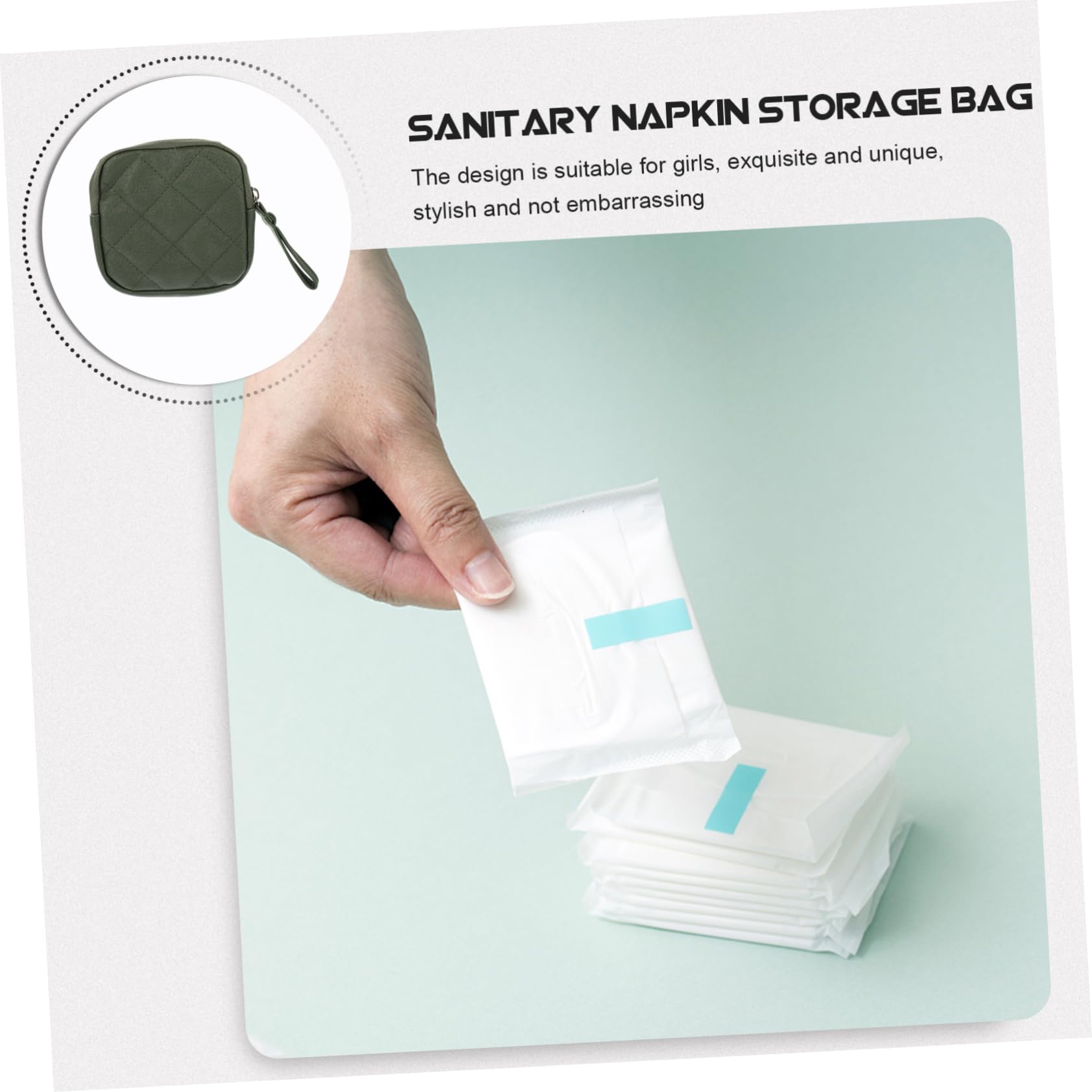 Didiseaon 5 Pezzi Borsa Porta Tovaglioli Per Bambine Porta Assorbenti Mestruali Contenitore Per Assorbenti Piccola Borsa Multiuso Per Viaggi E Attività Allaperto