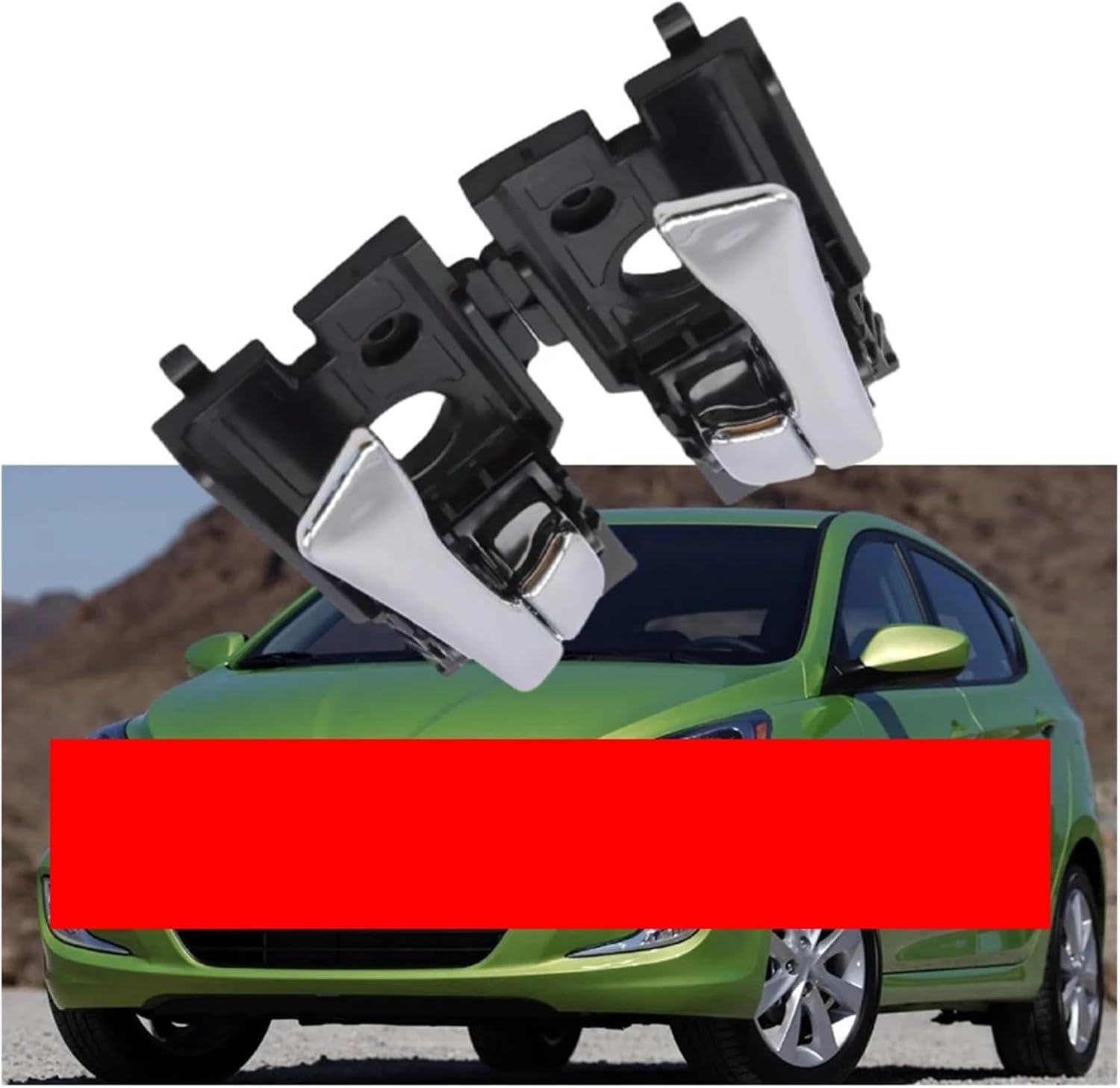 Grab Handles Front/Rear Car Interior Door Handles Left&Right Chrome Fit for Hyundai Accent 2012 2013 2014 2015 2016 2017 83610-1R000 83620-1R000 Universal(Rear Left Right)