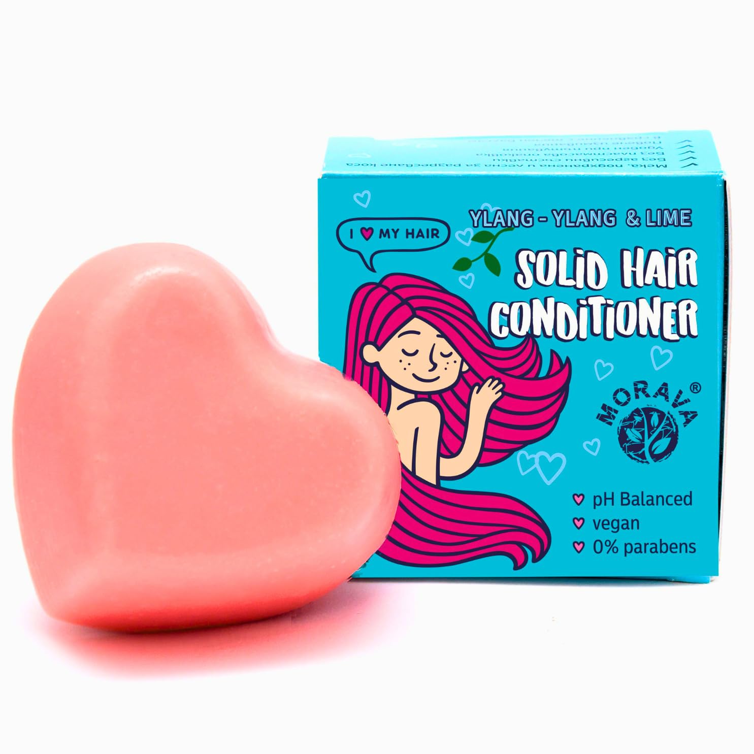 Morava Conditioner Bar for Hair – Moisturizing & Detangling Solid Conditioner with Cocoa & Shea Butter, Vegan, Sulfate-Free, for Dry, Frizzy & All Hair Types, 1.4 oz