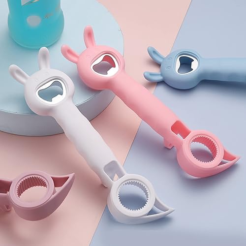 Miniatura 6 de Abridor de botellas 4 en 1 4 piezas de abridor de botellas de cerveza multifunción abrebotellas de latas para proteger el uso de uñas para niños