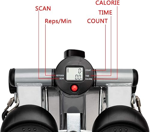 Miniatura 2 de LivaSh Aerobic Fitness Stair Stepper with Resistance Bands,Step Air Stair Climber Stepper Exercise Machine for Home Workouts,220lbs Weight