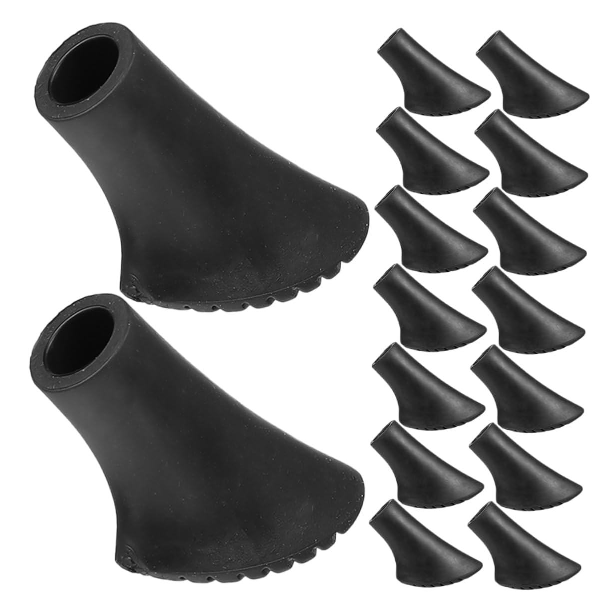 INOOMP Walk Confidence 30pcs Trekking Pole Tips Non Walking Stick Tips Set Replacement Cane Foot for Hiking Poles
