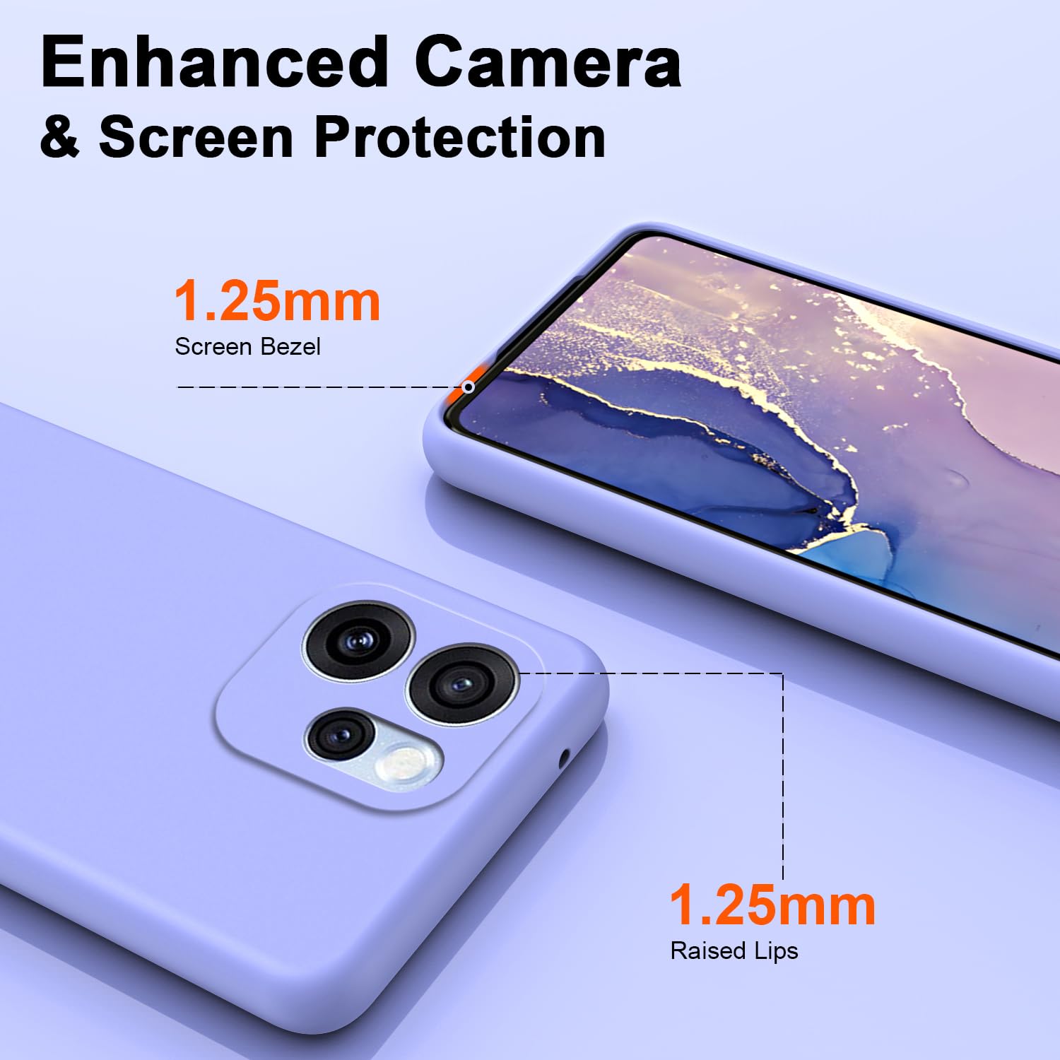 XINYEXIN Custodia in Silicone per Oppo Reno 15 FS 5G 4G / Reno 15F 4G 5G, Cover Ultra Sottile Antiurto con Fodera in Microfibra, Protezione Morbida Antiscivolo - Viola