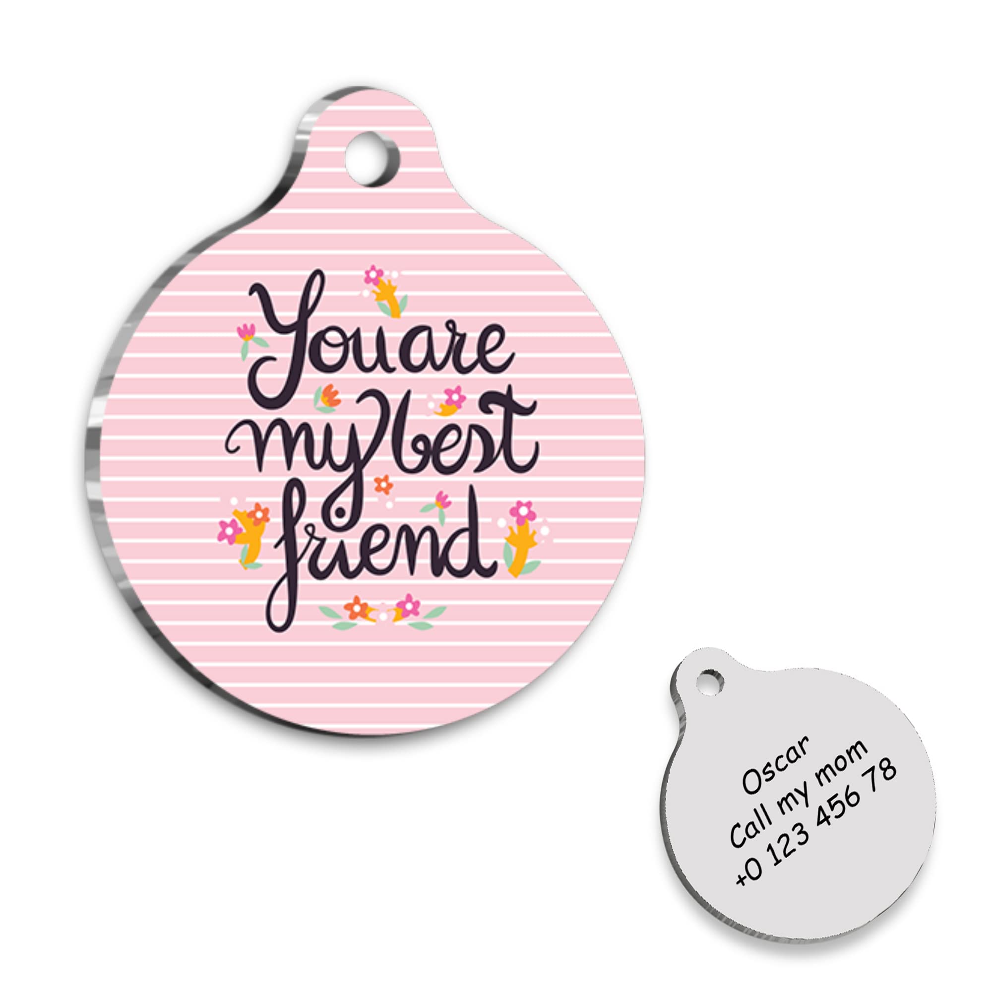 You Are My Best Friend Personalized Dog Tag - Custom Name Tag - ID Tag for Dog & Cat - Customized Pet Tags - Dog & Cat Name id Tag - Dog Name Tag - Engraved Dog Tag