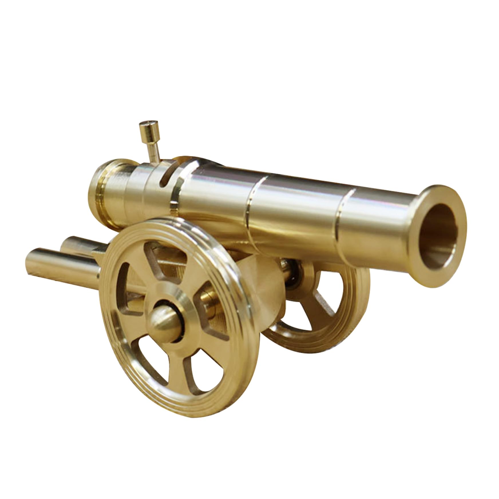 Awnsimfreien Yellow Cannon, Mini Cannon, Simulation Mini That Shoots, 5.5X2.8 Inch Brass Reusable For Shelf Housewarming Living Room Table Decoration, That Shoots