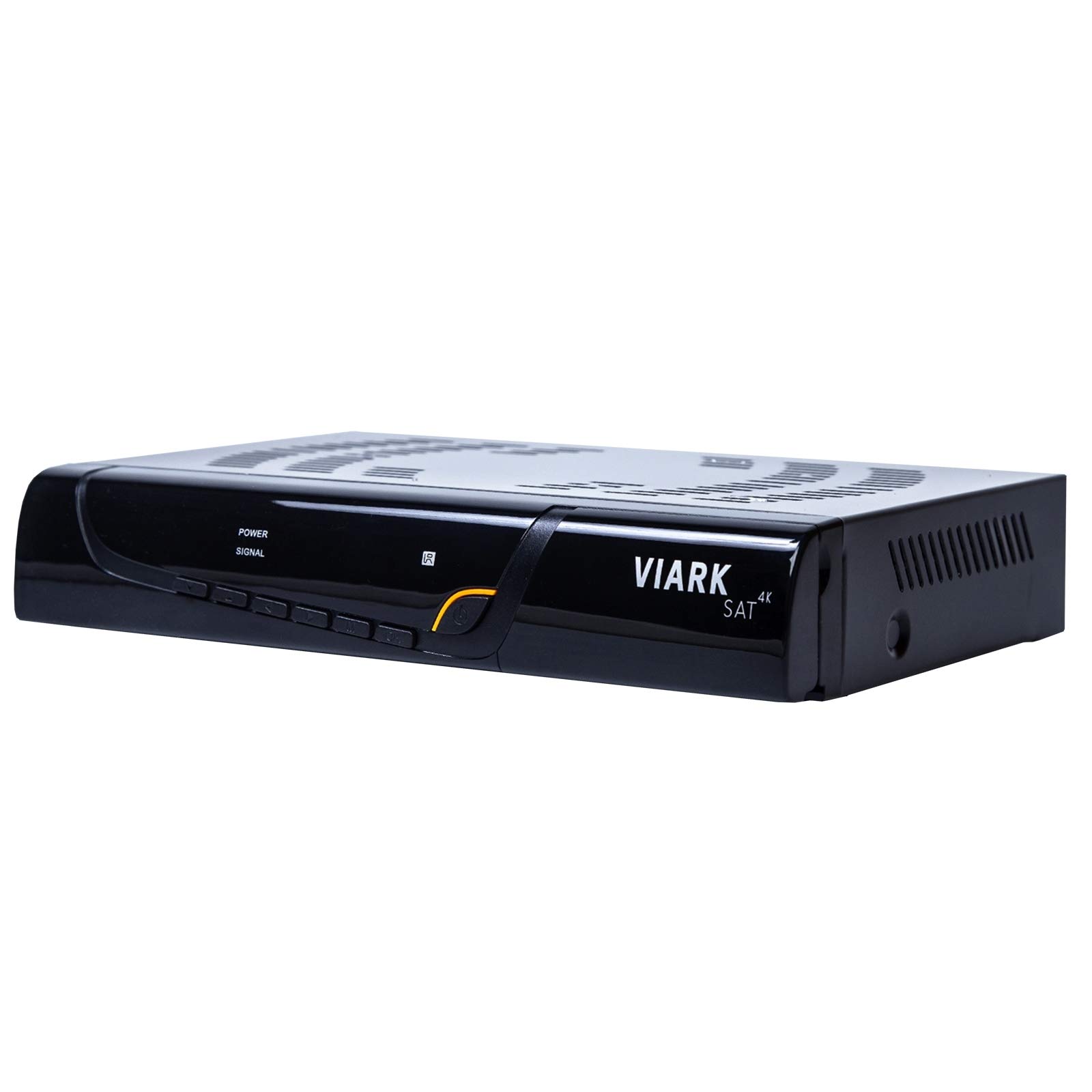 VIARK Sat 4K 2160p H.265 digitaler Multistream Satelliten-Receiver inkl. WLAN Stick (IP TV, Apps, DVB-S2X, HDMI, LAN, USB 2.0, Ultra HD) Schwarz