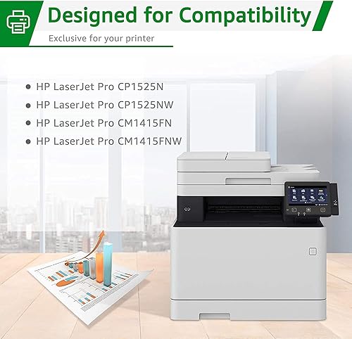 Miniatura 6 de GREENSKY Cartucho de tóner de repuesto compatible para impresora HP 128A CE320A CE321A CE322A CE323A para impresora HP Laserjet Pro CM1415fn
