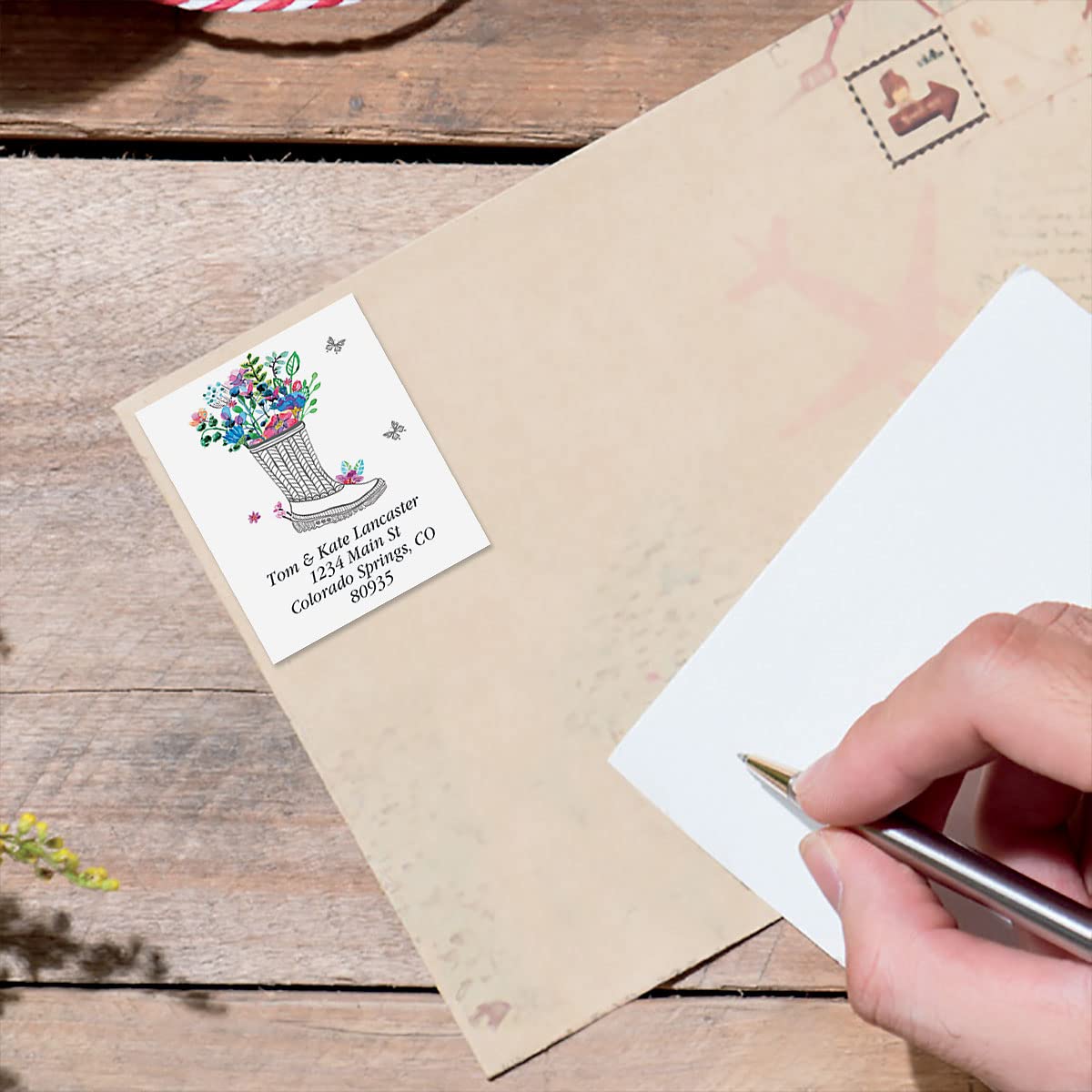 Colorful Images Address Labels Floral Return Address Labels - 240 Self-Adhesive Personalized Mailing Labels (12 Designs) Address Return Labels...