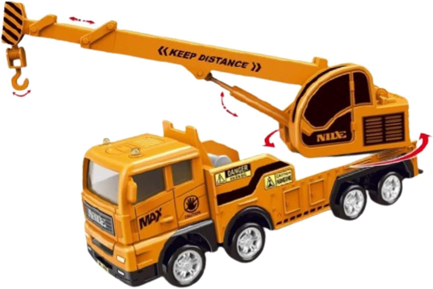 SR TOYS Engineering Construction Friction Powered Vehicles Car Crane Toy for Kids, Multi-Color