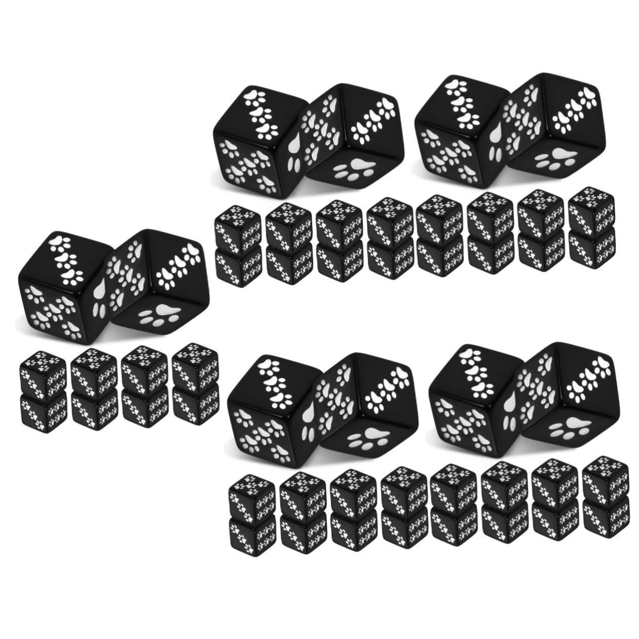 VICASKY 50piezas Dados Cartoon Dados Pequeños para Mesa Accesorios Divertidos para Fiestas y Actividades Sociales