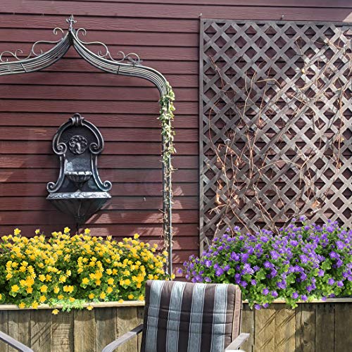 Haplia 6 Bundles Artificial Flowers, Fake Artificial Greenery Uv Resistant No Fade Faux Plastic Plants For Wedding Bridle Bouquet Indoor Outdoor Home Garden Kitchen Office Table Vase (Yellow) #TOP5