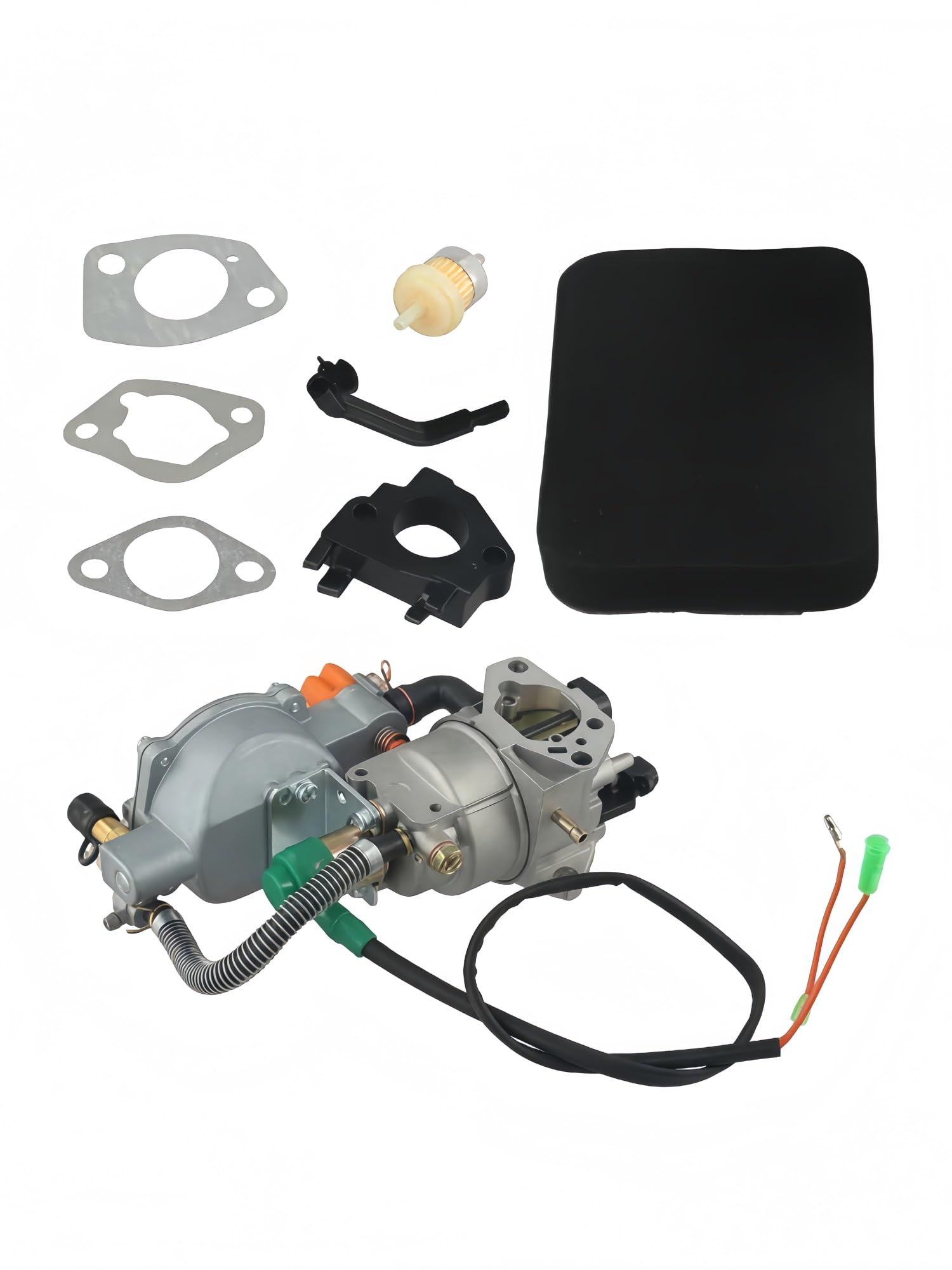Carburador Kit de carburador conversión NG combustible dual para generadores 4,5 KW a 10, herramienta eléctrica jardín