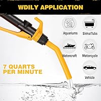 Vista 5 de ELEAD Bomba portátil con batería - Bomba eléctrica de transferencia de combustible/agua 2.4 GPM, bomba de sifón líquido con control de flujo
