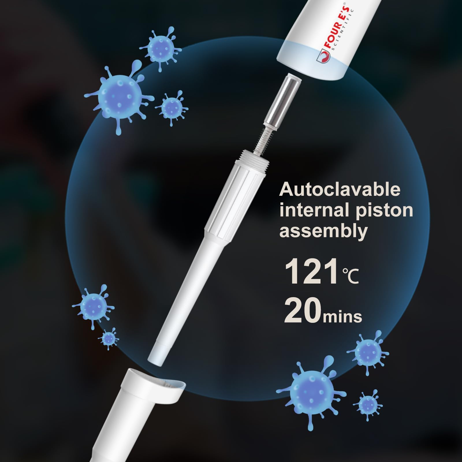 Verstellbare Einkanal-Pipette – manuelle Einkanal-Pipette mit variablem Volumen, 100-1000μl Pipettor, hochpräzise und genaue Laborpipette für den Umgang mit Flüssigkeiten, Modell LH0301007