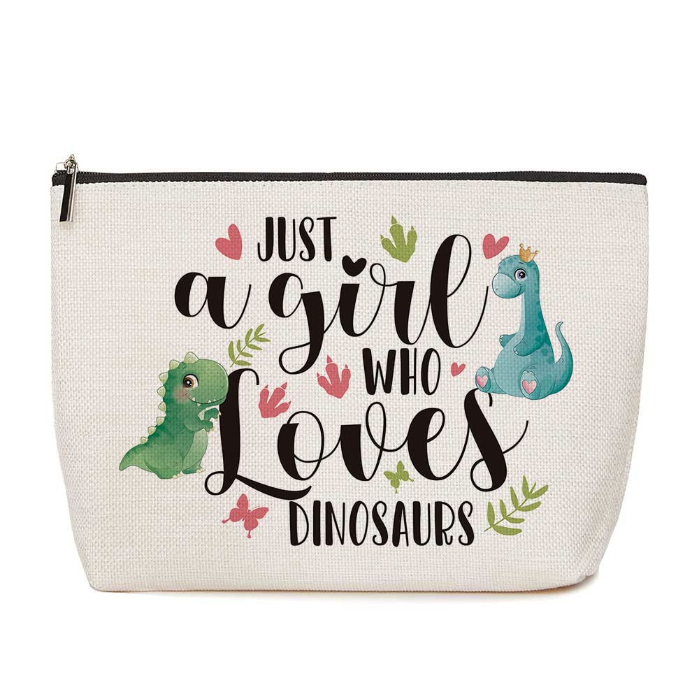 Dinosaur Gifts for Adults Makeup Bag, Decor Birthday Christmas Gifts for Women Her Friends Dinosaur Makeup Bag Lovers Animal Lover