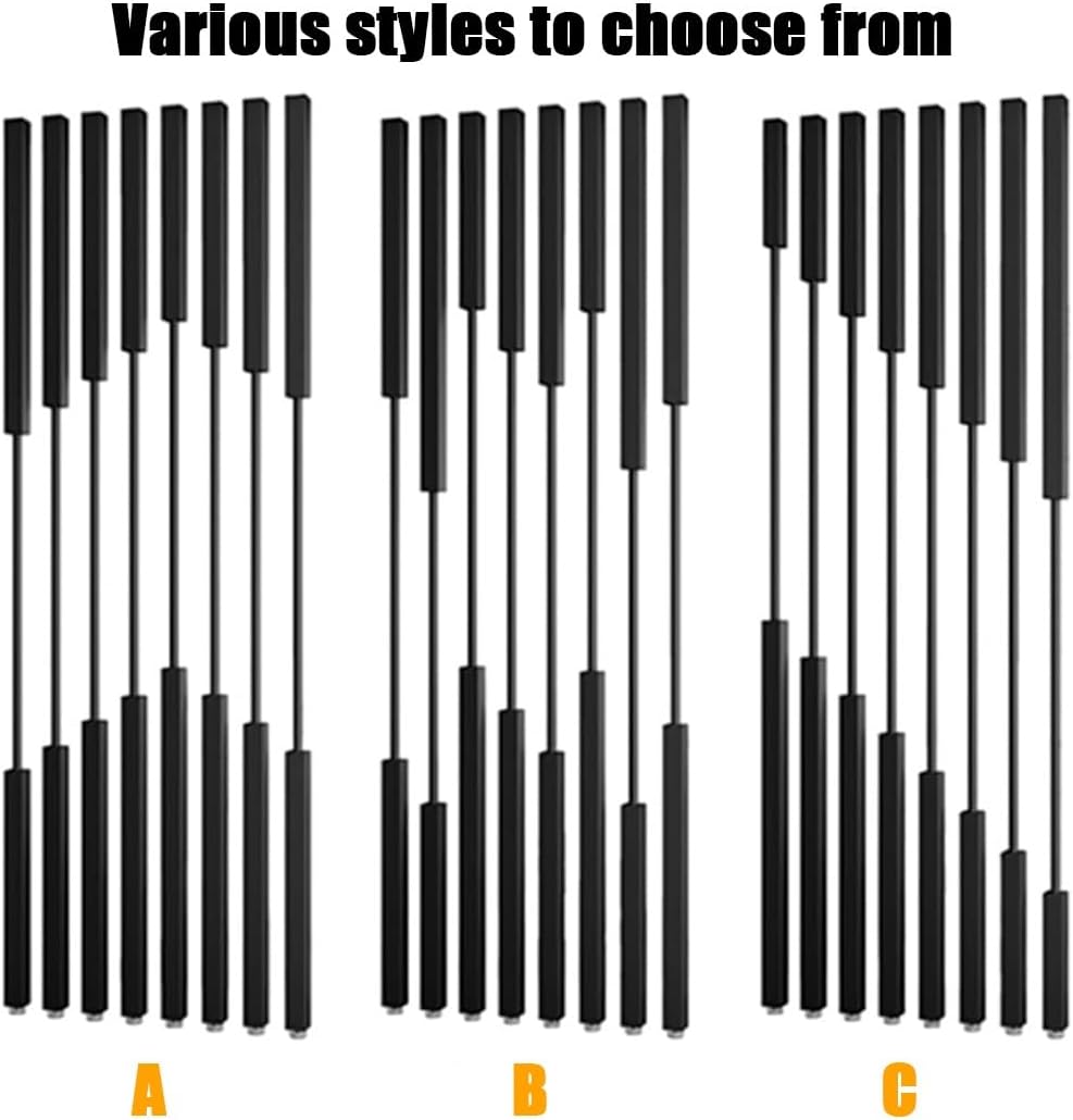 7 Pcs Adjustable Height Iron Room Divider, Gold Privacy Screens for Home Office, 125cm/49.2in Floor Partition, Simple Columnar Room Separator, Elegant Space Divider