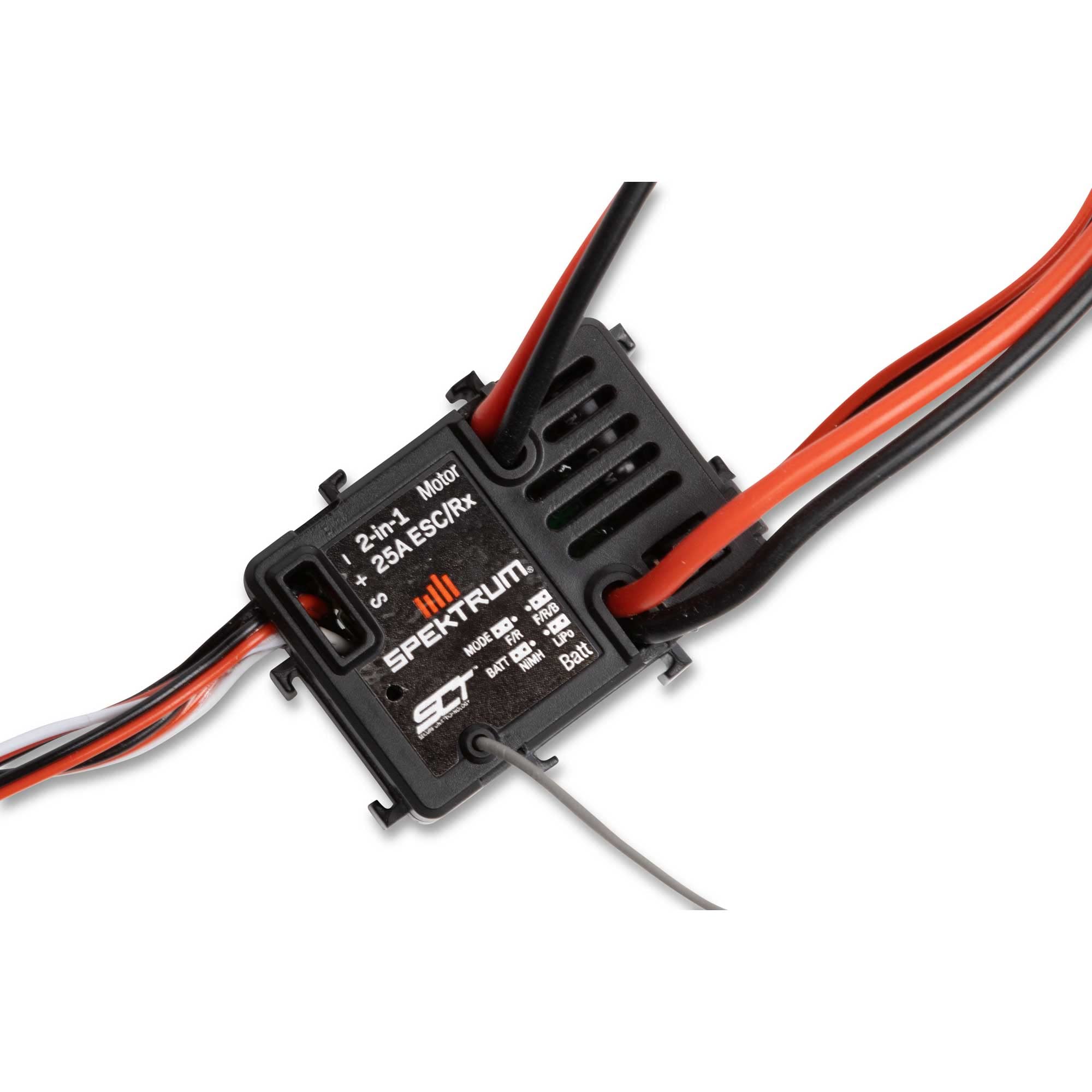 Amazon.com: Spektrum 1/18 2-in-1 25A SLT ESC/Receiver: Rock