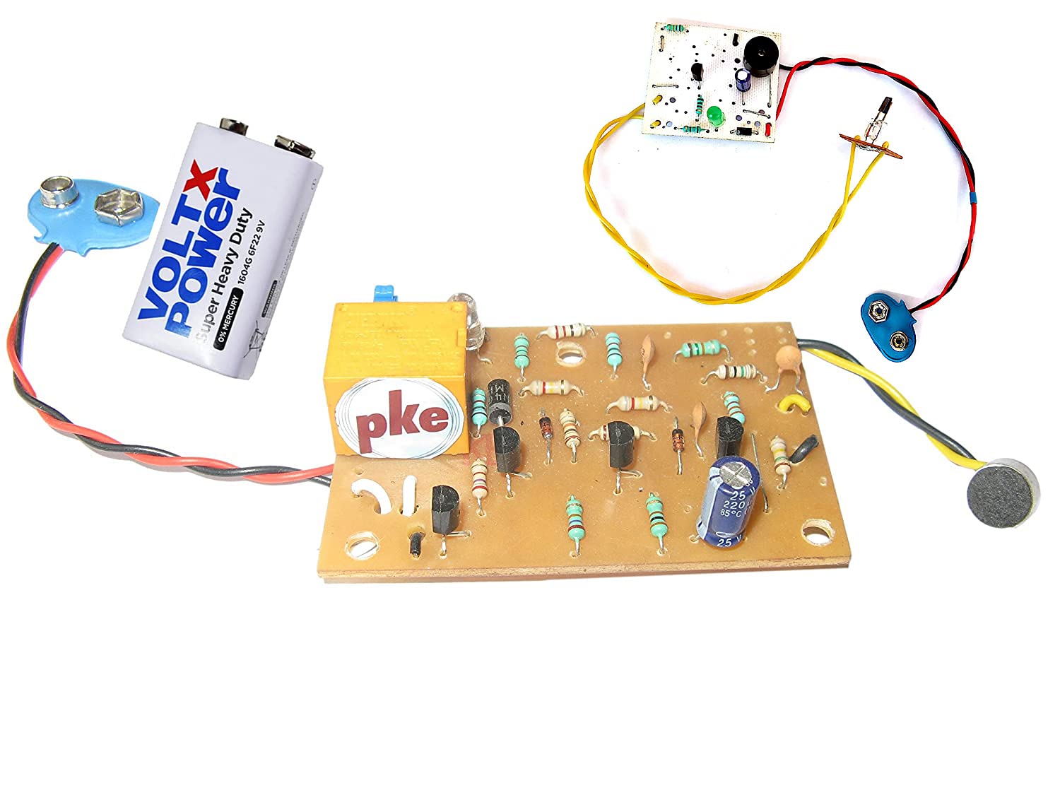 Pke Clap Sound Switch Control Circuit With Rain-Water And Fire Sensor Project Cartoon, 12 Years Up Kids