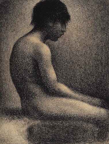 Pintura al óleo clásica de Seurat en 60x90cm para una decoración elegante y artística