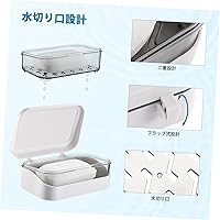 Vista 6 de Jabonera Jabonera Estante de almacenamiento de jabón de baño Contenedor de jabón de drenaje Soporte de almacenamiento de suministros de baño