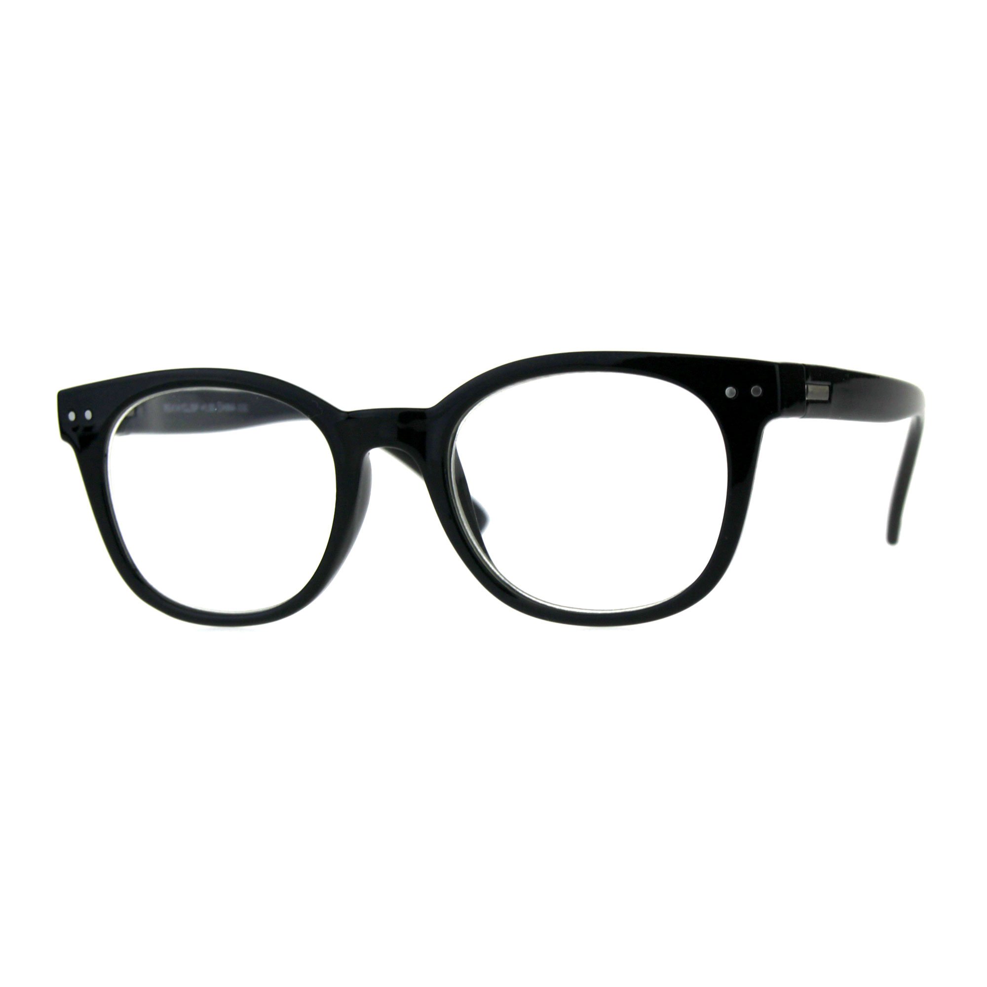 SA106 Womens Flower Print Plastic Horn Rim Reading Glasses