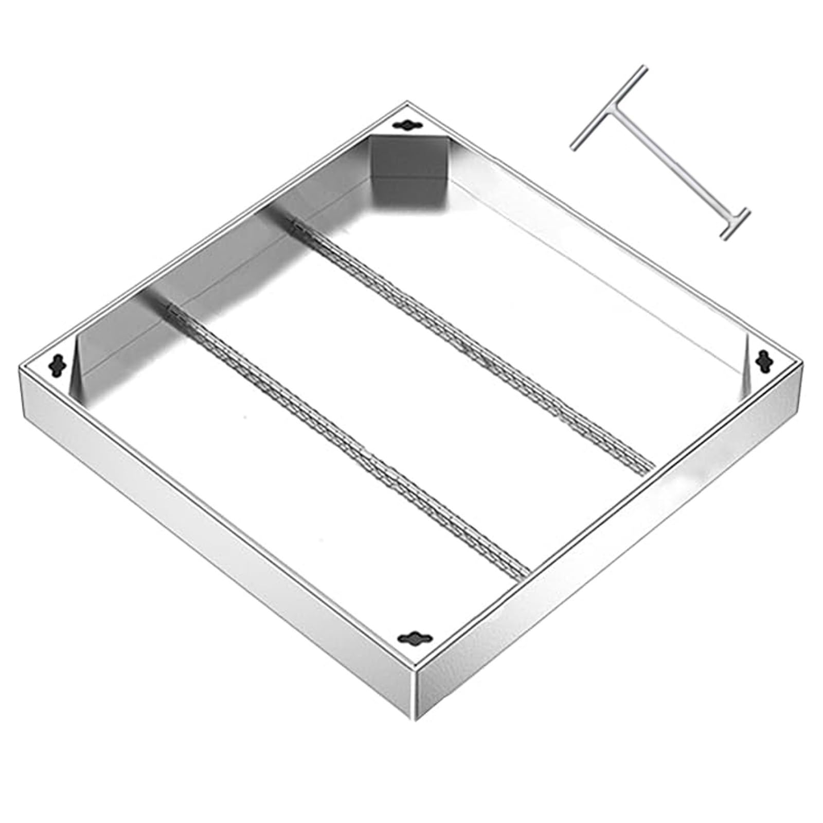 GBRSXYIP Commercial Chamber Cover - 16in Embedded Manhole Cover & FrameSeptic Tank Lid for Parks Pedestrian Streets & Public Areas (40cm)