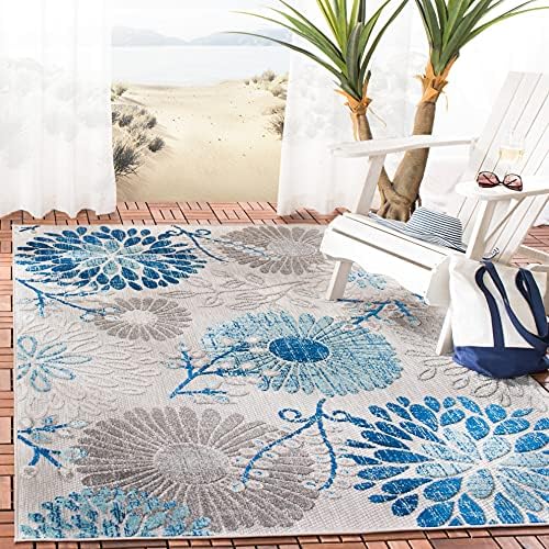 SAFAVIEH Washable Rug Outdoor Cabana Collection - 5'3" x 7'6", Gr...
