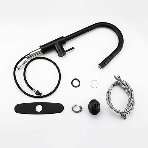 Miniatura 7 de LeGDOr Grifos de cocina con rociador extraíble, grifo de fregadero de cocina extraíble de latón de 2 funciones, grifo mezclador de cocina fría y