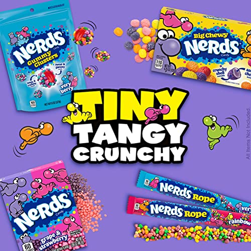 Nerds Gummy Clusters, Summer Candy, Very Berry, Resealable 8 Ounce Bag #TOP3
