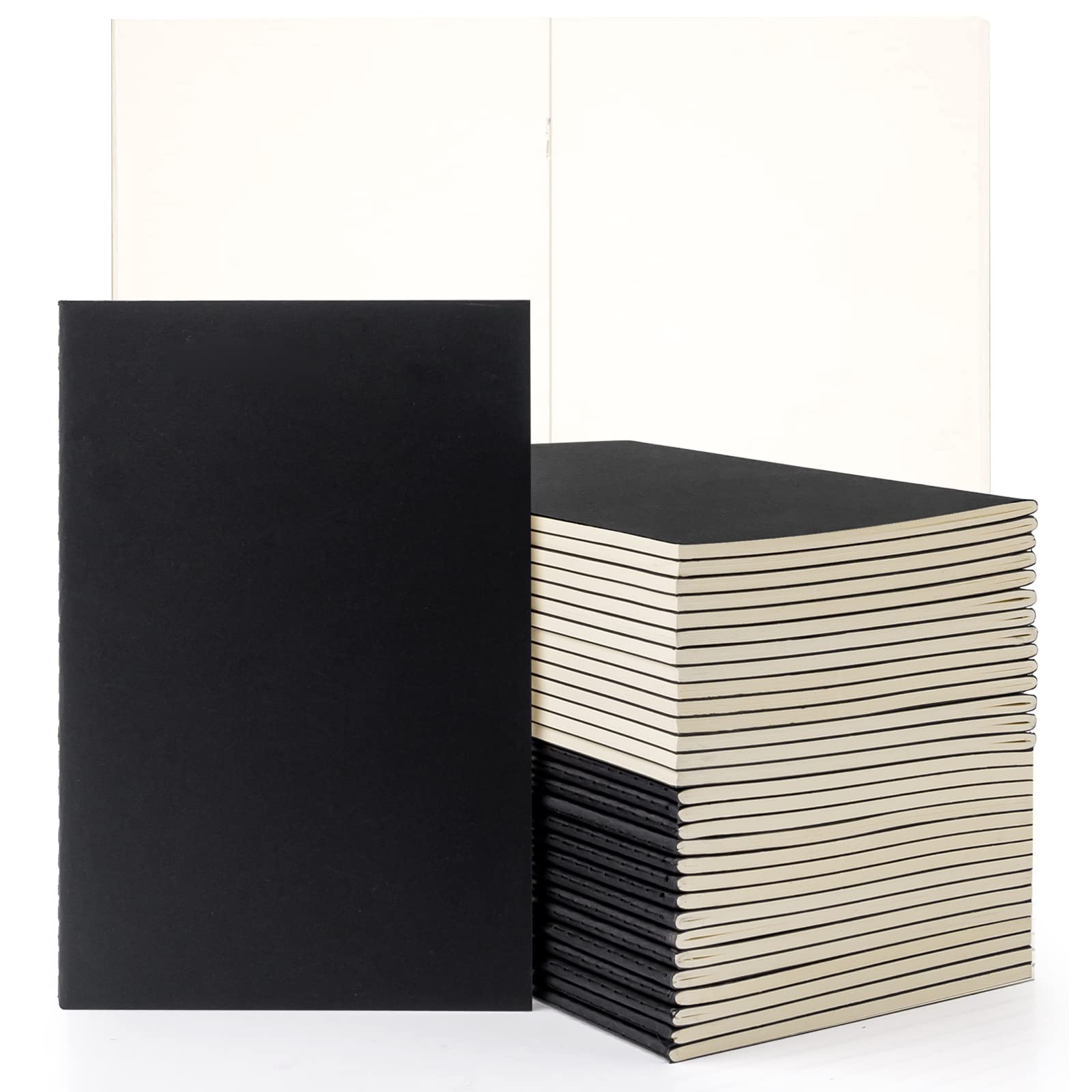 Carnet Vierge Lot De 30 Carnets De Notes En Papier Kraft Ligné De 14 X 21,1  Cm Avec 80 Pages/40 Feuilles, Couverture Souple A5 Pour écriture, Travail,  étudiants, école Et Fournitures De, image size:1600x1600