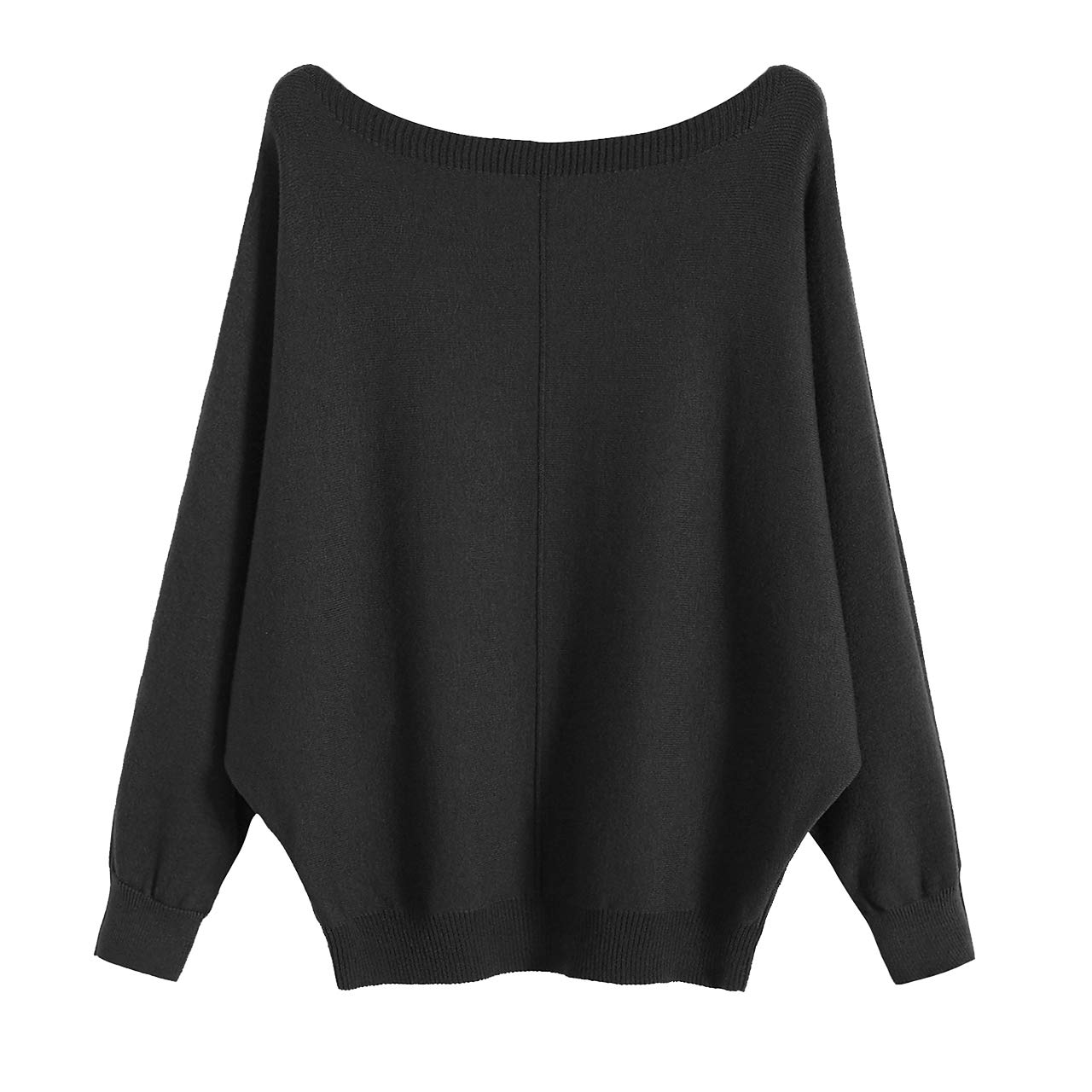 GABERLYBoat Neck Batwing Sleeves Dolman Knitted Sweaters and Pullovers Tops  for Women