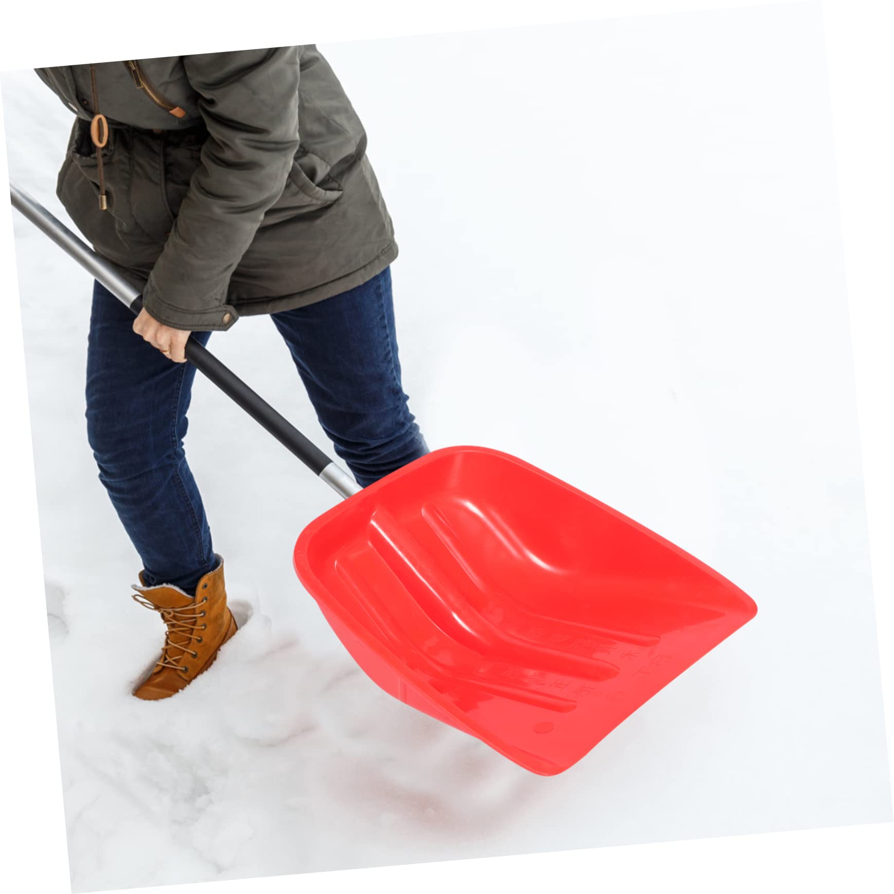 Sosoport Snow Rake Shovel Heavy Duty Tempered Steel Shovel for Snow Removal Grain Warehouse Livestock Farm