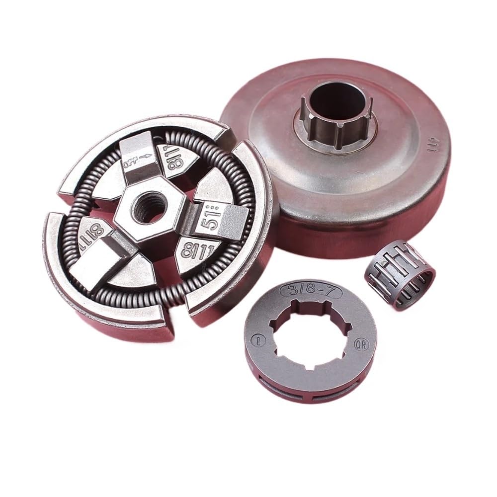 Adecuado for Hus 55 51 50, repuestos de motosierra, tambor de embrague, rueda dentada de 3/8" y 7 dientes, con kit de cojinete de agujas.