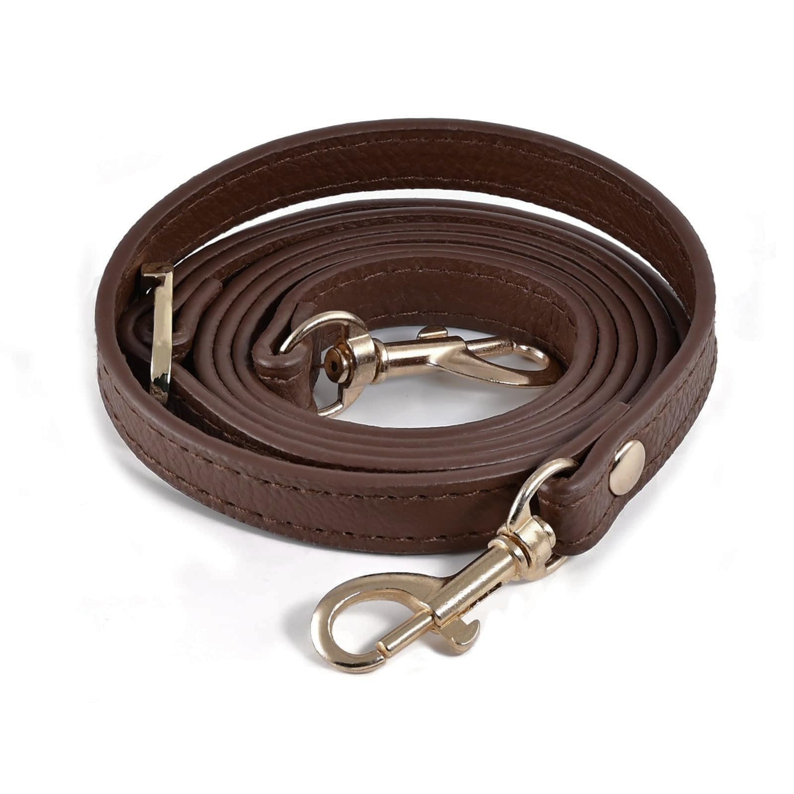 rulebey Leather Straps Replacement for Handbags,Purse Strap, Purse Straps Crossbody Replacement Adjustable (Brown with gold buckle)
