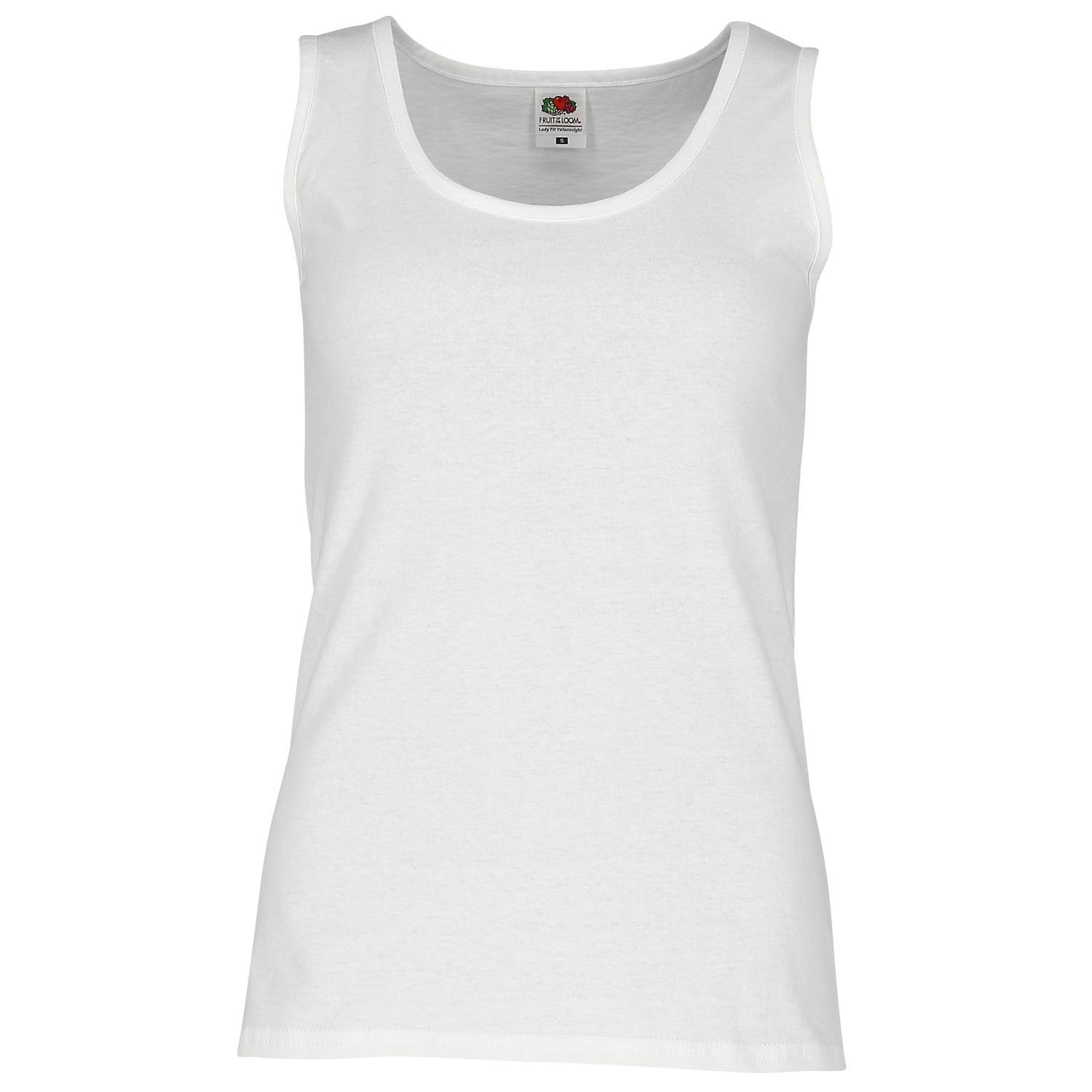 Women's Valueweight Vest Lady Fit, White, Large