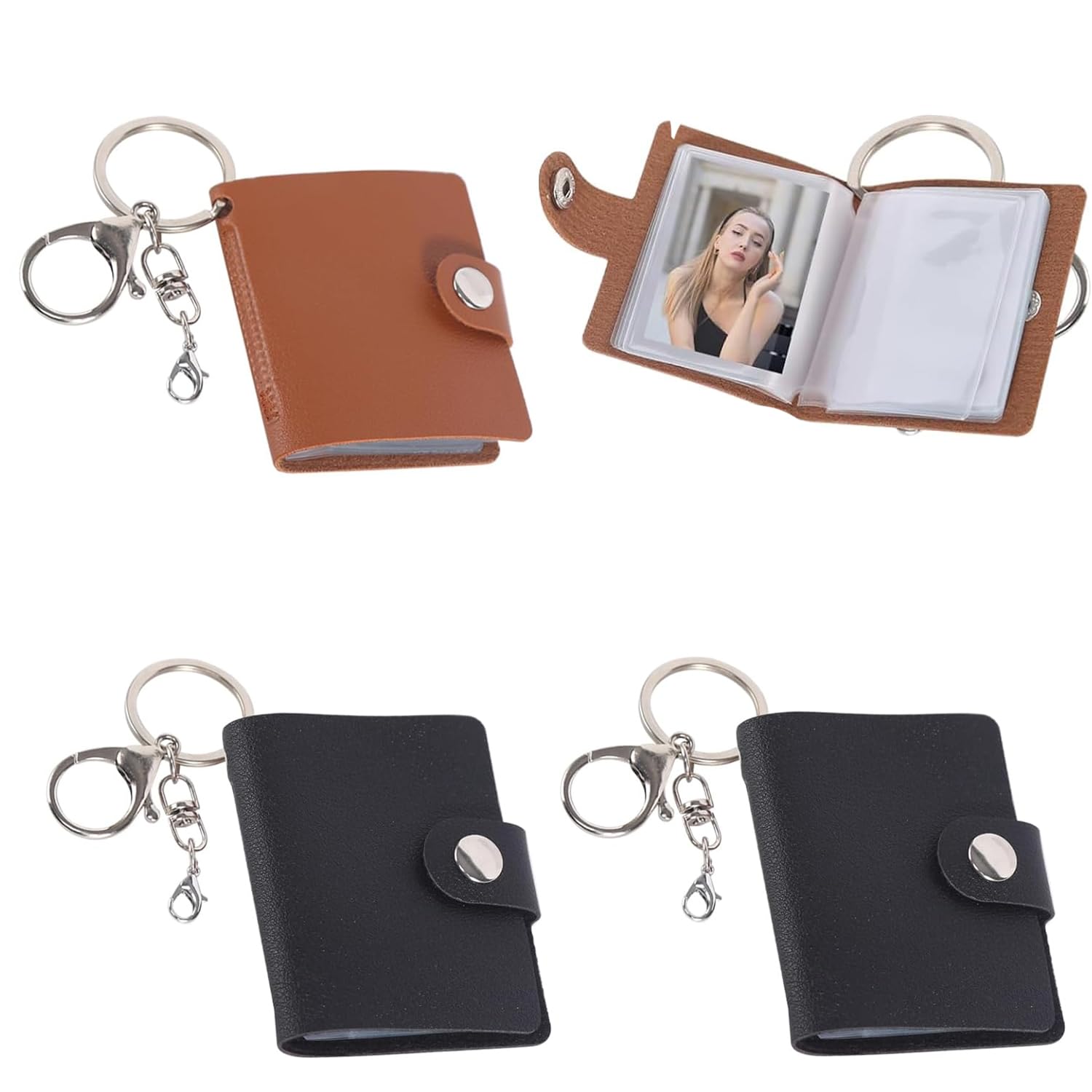Tuxuseo Mini Fotoalbum Schlüsselanhänger - PU Led Produktbild-Vorschau 3
