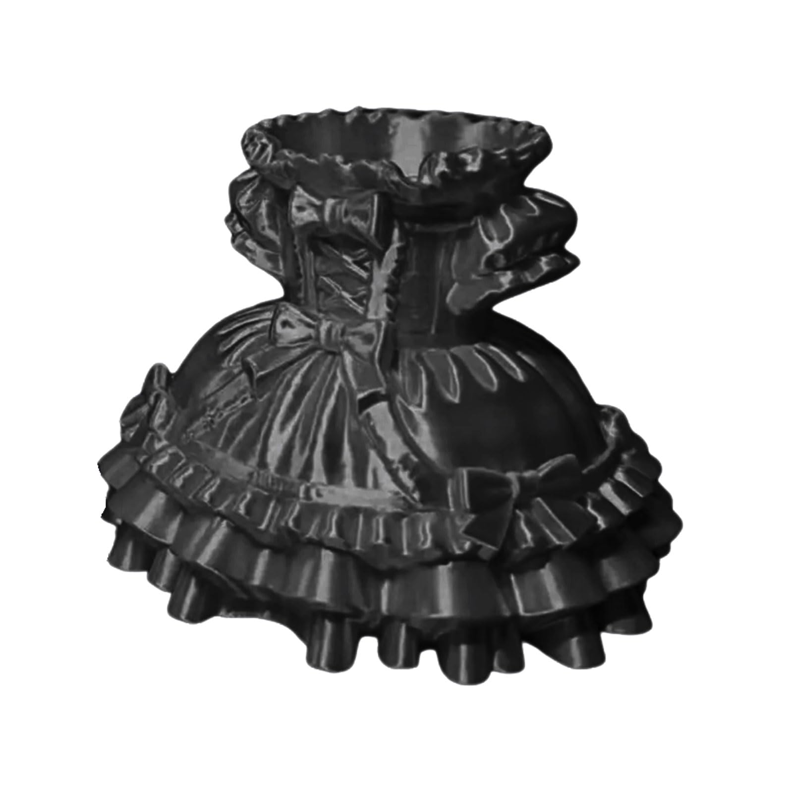 CRFFZ 3D Printed Dress Shape Pen Cup Desktop Organiser Storage Container for Writing Tool Cosmetic Brush Organization Desktop Planner