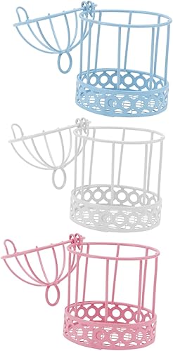 3 piezas de mini adorno de jaula de pájaro, decoración de mesa de comedor, decoración de la casa para el hogar, caja de joyería, adornos de jaula de