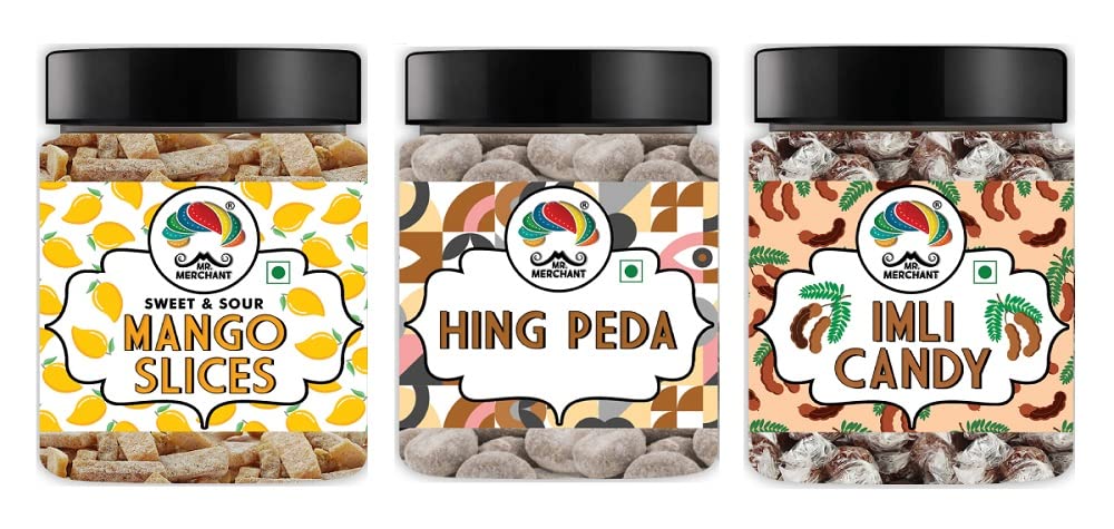 Mr. Merchant Mango Slice (300g), Hing Peda (300g) & Tamarind/imli Candy (300g) [Mouth Freshener, Digestive, After-Meal, Mukhwas Combo (Pack of 3)] (B09JBWR7RJ) Amazon Price History, Amazon Price Tracker