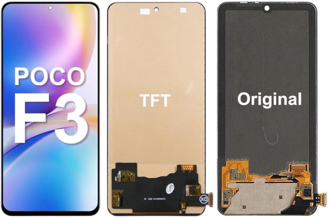 SHOWGOOD 6.67" for Xiaomi Poco F3 LCD Display with Frame Touch Screen Digitizer Assembly Replacement for POCOF3 M2012K11AG Screen Repair (Original No Frame)