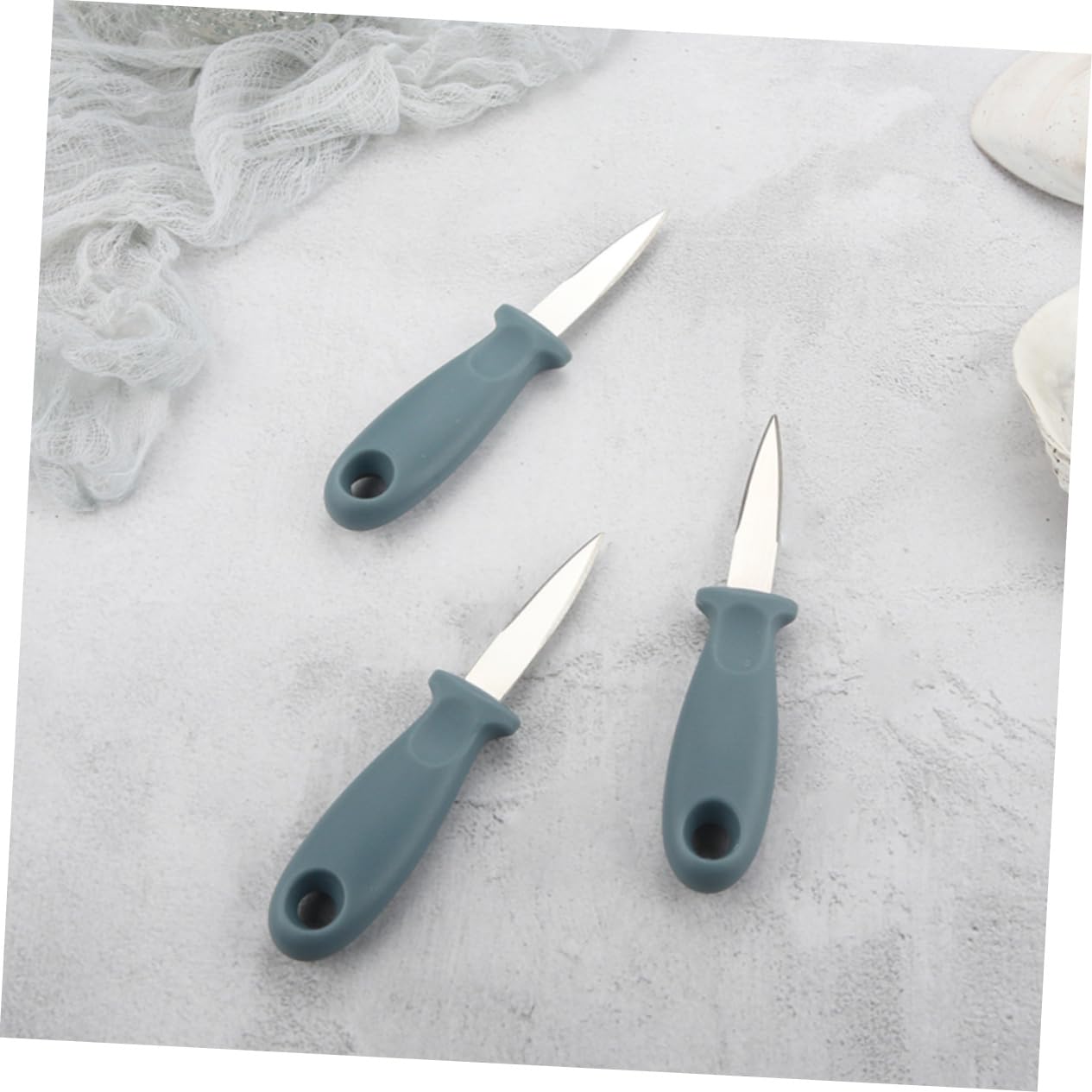 SHOWERORO Coltello Per Ostriche in Acciaio Inossidabile Apri Vongole e Ostriche Con Manico in Plastica Utensili Per Crostacei