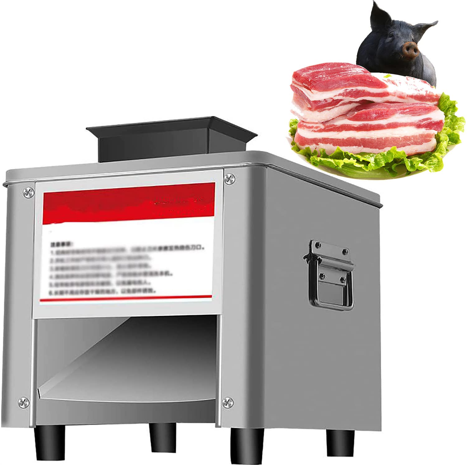 Maszynka do mięsa 850 W, 3 w 1 (krojenie + rozdrabnianie + kostka) komercyjna maszynka do mięsa, elektryczna maszynka do mięsa, z ostrzem o długości 85 mm, kurczaka, wołowiny, jagnięciny, warzyw, 15
