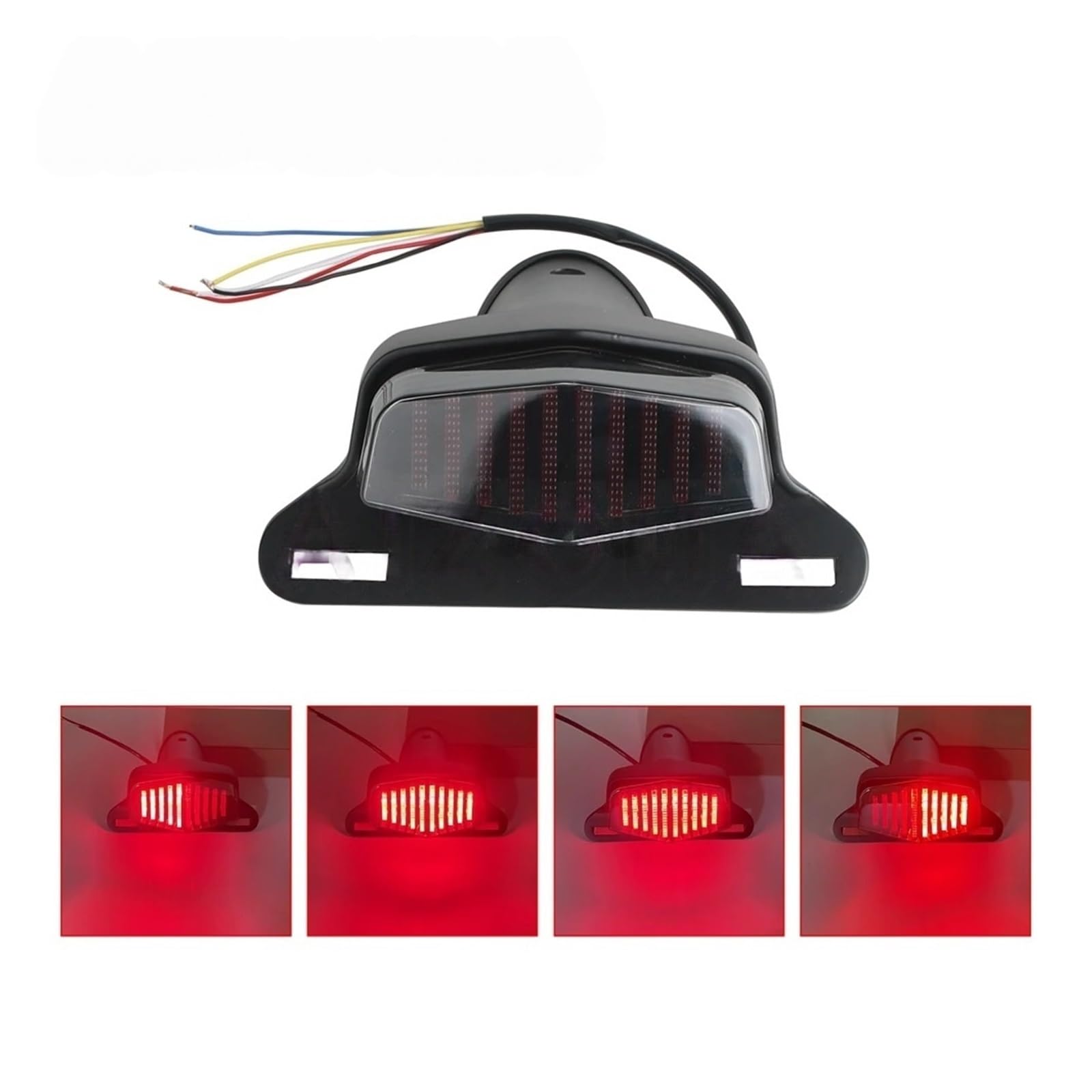 Feu arrière LED pour Moto, feu Stop, feu de Position, 12 V, pour Har&Ley avec éclairage de Plaque d'immatriculation arrières Lampe