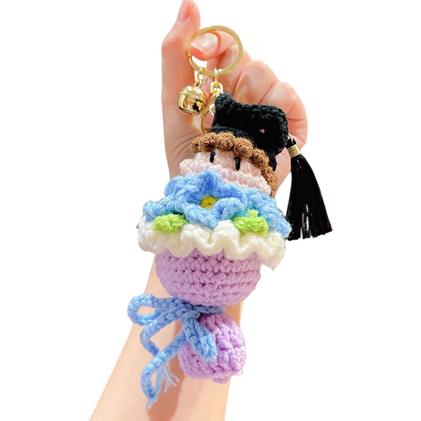 Tsophreniq Delicate Yarns Commencement Keepsakes Individualized Degree Gift Suitable As Party Giveaways or Individual Use Crochet Keyring