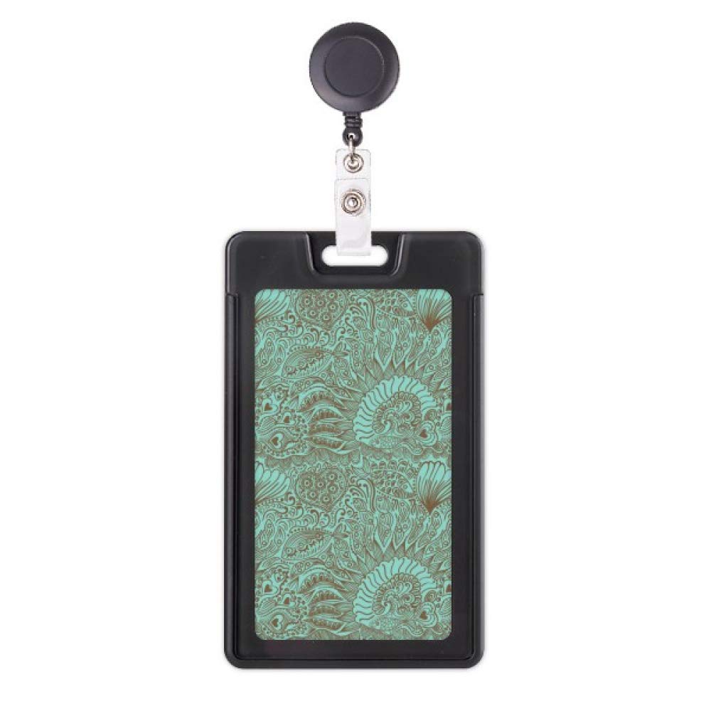 Funda retráctil para tarjetas con diseño de peces azules y cordón extensible 5