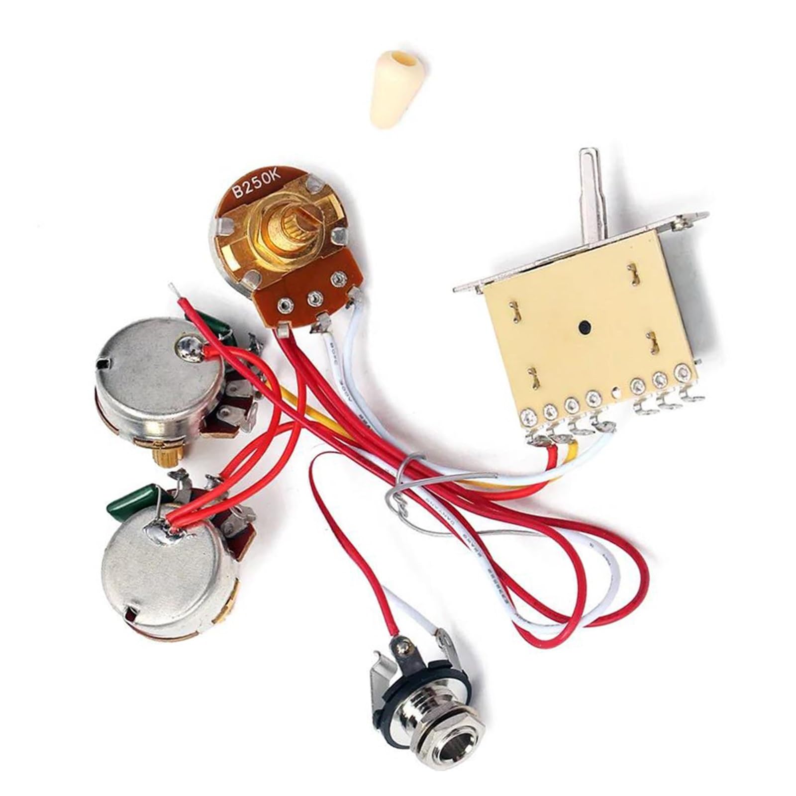 Un Arnés De Guitarra Precableado Para Un Potenciómetro Robusto Y Duradero De 5 Posiciones 1T1V 250K