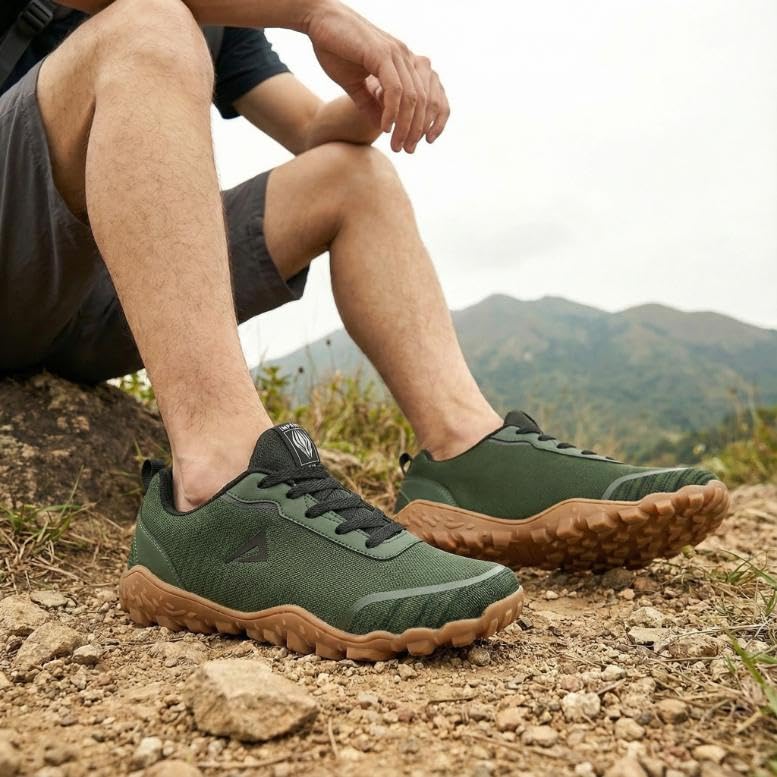 Image of Impakto Men's Barefoot Earthen Shoes | Wide Toe Box | Lightweight Shoes for Trainning, Running on Soft Ground & Workout | Minimalist Zero-Drop for Natural Movement | Anti-Skid & Flexible Rubber Sole