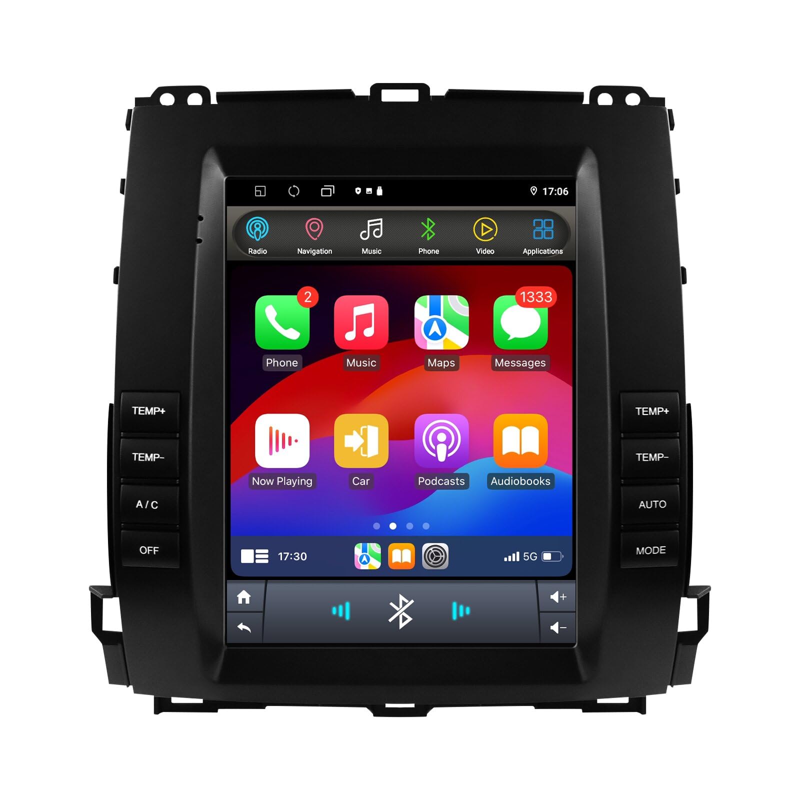 Ossuret Autoradio pour (2002-2009) Toyota Land Cruiser Prado 120/ Lexus GX470, 9.7 Pouces Android 13 écran Tactile 2+64 Go Navigation GPS avec Carplay Android Auto WiFi Bluetooth USB