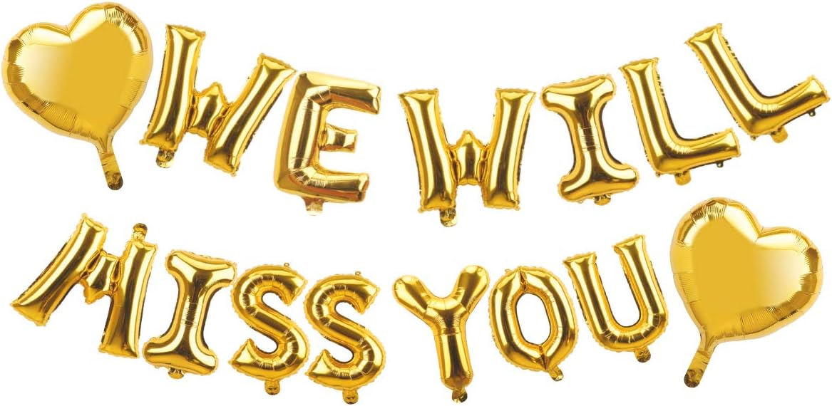 Farewell Party Decorations Supplies - We Will Miss You Balloon Banner Decorations Kit - Going Away Party Decorations - Goodbye Retirement Party Office Work Party Farewell Party Graduation Decorations